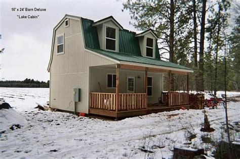 Great for hunting, fishing, snowmobiling, atv camp or a fun family getaway retreat! Image result for 16X24 Gambrel Cabin Plans | Shed homes ...