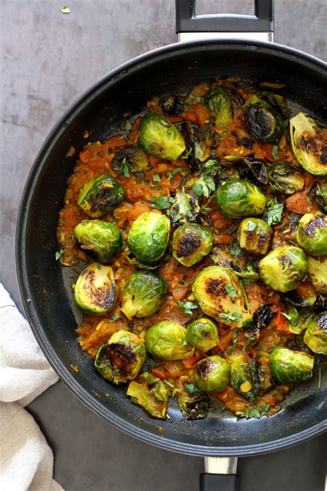 Like miniature versions of the common cabbage, they grow on large stalks and have a sweet, nutty flavour. Curried Caramelized Brussels Sprouts (Pan Seared) - Vegan ...