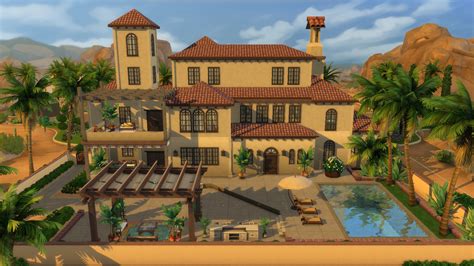Mediterranean Mansion By Plumbobkingdom At Mod The Sims 4 Sims 4 Updates