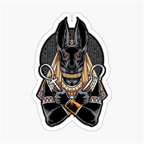 Anubis Egyptian God God Of Death Ancient Egyptian God Sticker For Sale By Solon2020 Redbubble
