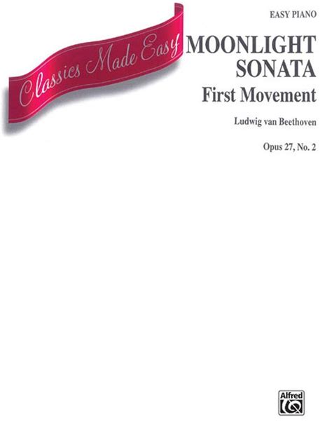 Moonlight Sonata Opus 27 No 2 First Movement Piano Sheet Ludwig