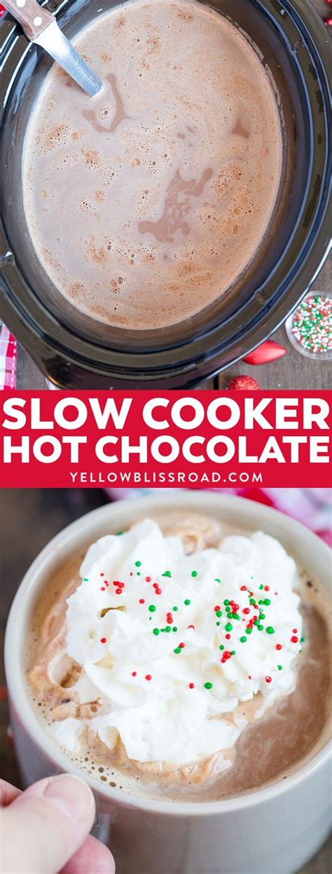 Slow Cooker Hot Chocolate Made With Malted Milk And Unsweetened Cocoa The Best Slow Cooker Hot