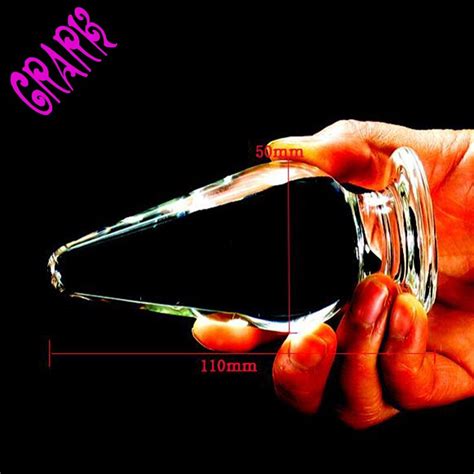 11050mm Anal Sex Toys Big Size Glass Butt Plugsexy Huge Pyrex Crystal Anal Plug For Women And