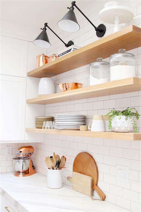 Modern Farmhouse Kitchen Reveal Open Kitchen Shelves White Oak