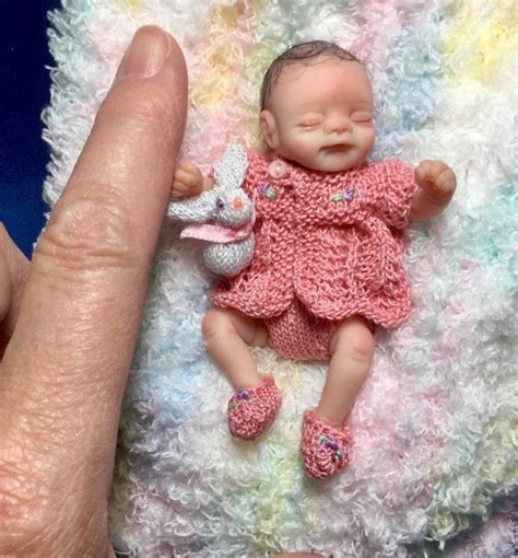 Ooak Polymer Clay Miniature Baby Girl Art Doll 325 Inch Original
