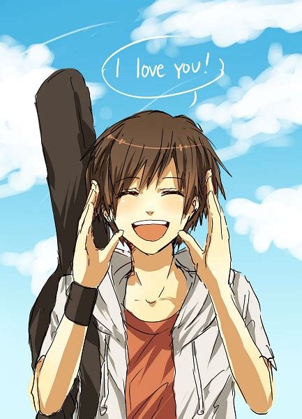 I Love You Anime Boy Brown Hair Image 653586 On