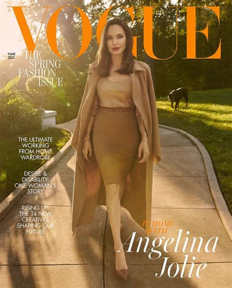 / hair by lorenzo martin, jacklyn martinez; Angelina Jolie is the Cover Star of British Vogue March 2021 Issue