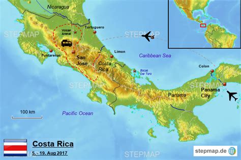 Stepmap Costa Rica 1 Landkarte Für Südamerika
