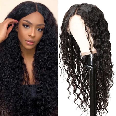 Incolorwig Deep Wave Human Hair Lace Front Wig With Baby Hair Natural