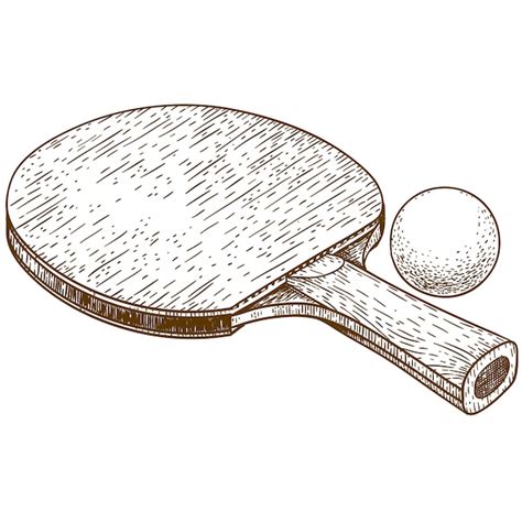 Premium Vector Engraving Illustration Of Ping Pong Table Tennis