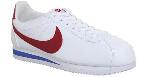 Nike Leather Classic Cortez In White Red Blue White For Men Save 88