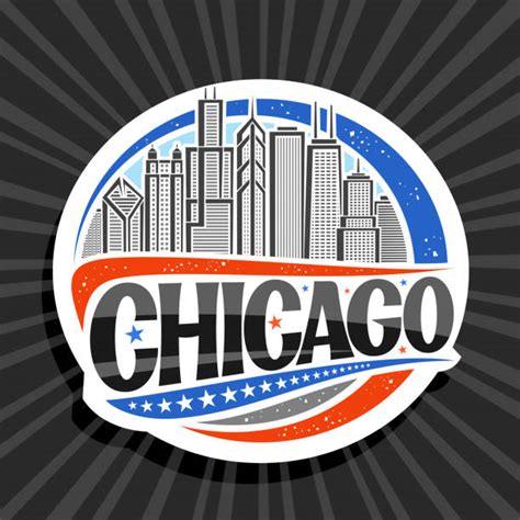 Chicago Skyline Sketch Drawing Illustrations Royalty Free Vector