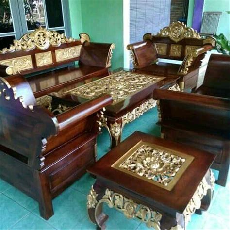 Jual Kursi Meja Tamu Minimalis Asli Jati Furniture Interior Mebel