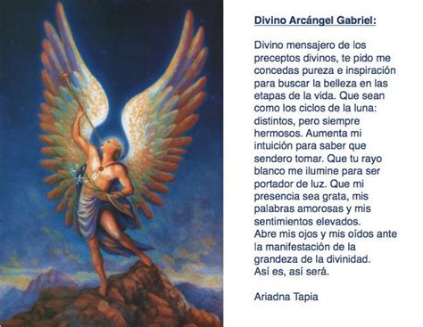 Arcángel San Gabriel Oracion Al Arcangel Gabriel Oracion A Los