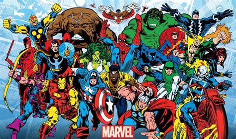 Marvel Comics Retro Wall Poster Marvel Comics Print Avengers Superhero