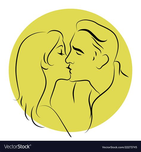 Lovers Kissing 01 Royalty Free Vector Image Vectorstock