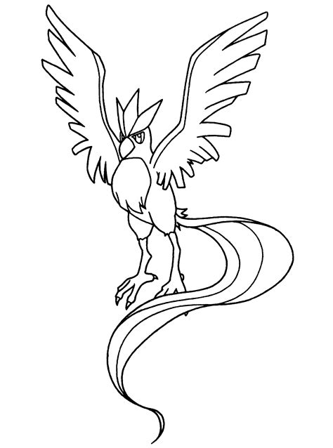 Moltres Coloring Page At Getdrawings Free Download