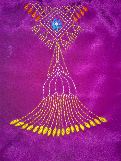 Arttycraft By Indu Kantha Work Motif Running Stitch Hand Embroidery