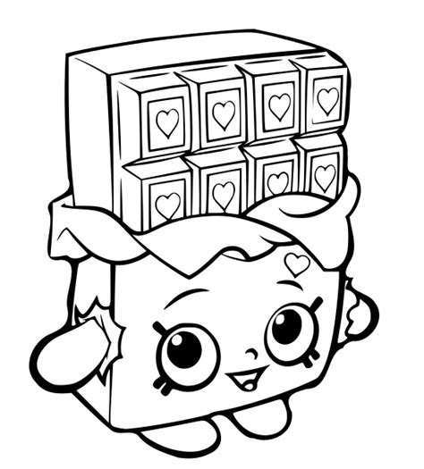 A lot of the shopkins are food, such as an apple, a strawberry or a bar of chocolate. Shopkins Coloring Pages - Best Coloring Pages For Kids ...
