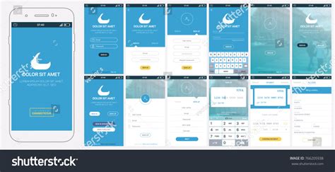 Design Mobile App Login Ui Ux เวกเตอร์สต็อก ปลอดค่าลิขสิทธิ์ 766205938