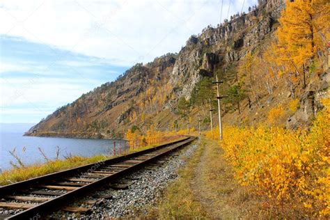 Cirum Baikal Railway Along Lake Baikal Russia Part Of The Historic