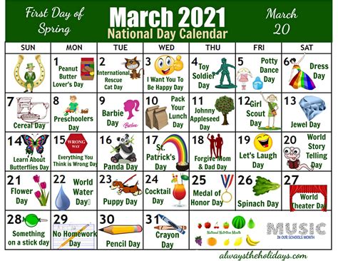 National Day Calendar 2022 March February Calendar 2022