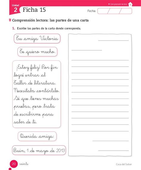 Ficha De Que Es Una Carta Para Cuarto De Primaria Escritura De Cartas