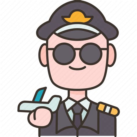 Pilot Captain Airline Aviation Male Icon Download On Iconfinder