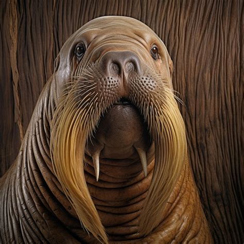 Premium Ai Image Closeup Of A Majestic Walruss Face With Magnificent