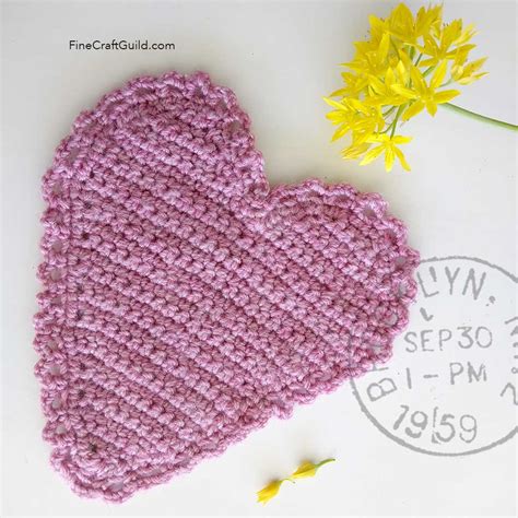 Crochet Heart Appliqué Pattern For Love Fine Craft Guild