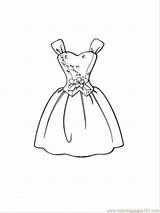 Coloring Dress Beautiful Pages Clothing Coloringpages101 Color sketch template