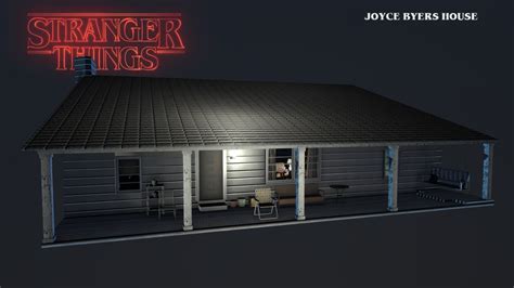 The Byers House Stranger Things 3d Model By Paulelderdesign