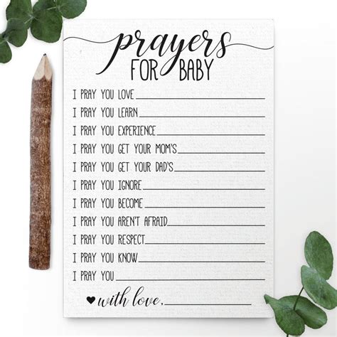 Prayers For Baby Cards Prayers For Baby Baby Advice Etsy