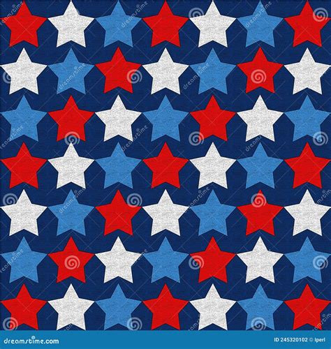 Red White And Blue Stars Stock Illustration Illustration Of Pattern