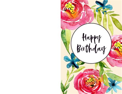 Template Happy Birthday Printable Cards Fabulous Greeting Cards
