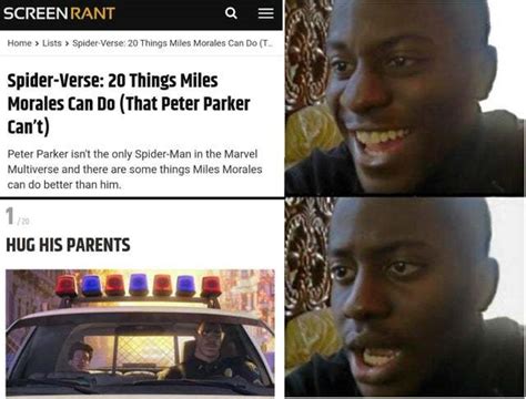 Spider Verse 20 Things Miles Morales Can Do Meme By Whitelies