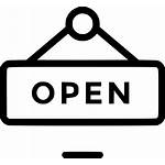 Icon Open Sign Board Signboard Hanger Svg