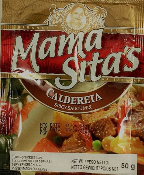 Mama Sitas Caldereta Spicy Sauce Mix 50g Lotusoriental