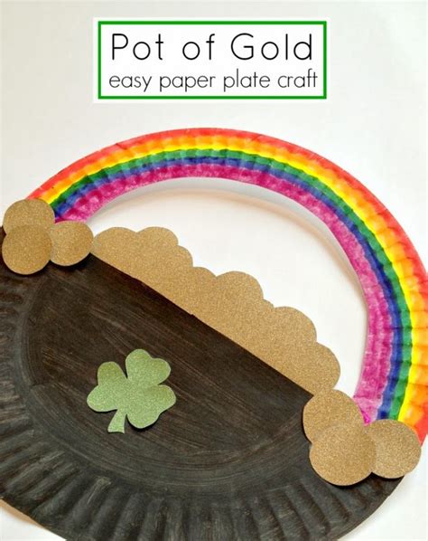 St Patricks Day Paper Plate Rainbow Fun Crafts Kids