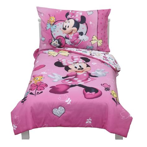 Disney amazing mickey mouse 3 piece nursery crib bedding set. Mickey Mouse & Friends Minnie Mouse Toddler 4pc Bedding ...