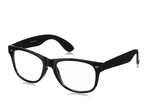 Retro Nerd Geek Oversized Black Framed Spring Temple Clear Lens Eye Glasses Glasses Lenses