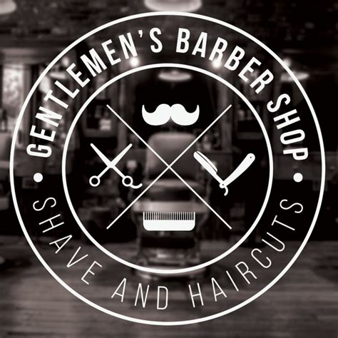 Gentlemens Barber Shop Decal Shop Wall Sticker Traditional Barbers