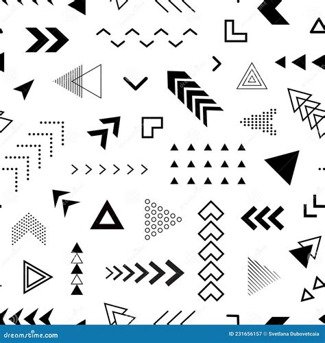 Arrow Seamless Pattern Abstract Geometric Design For Prints Graphic