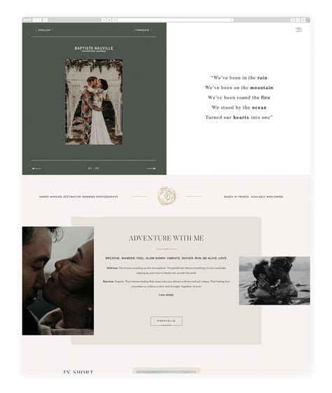 10 Beautiful Wedding Photography Site Examples Built With Milea Wedding