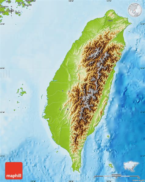 Taiwan, officially the republic of china (roc), is a country in east asia. Taiwan Geographischen Karte