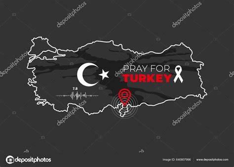 lasst uns für die türkei beten vektor illustration einer landkarte stock vektorgrafik von ©sky