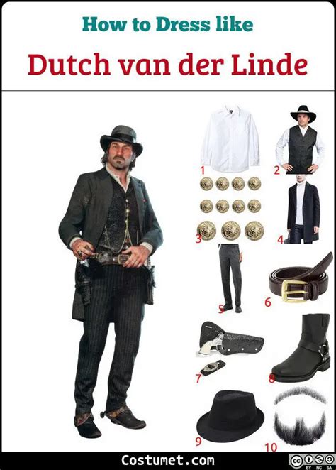 Dutch Van Der Linde Red Dead Redemption Costume For Cosplay And Halloween