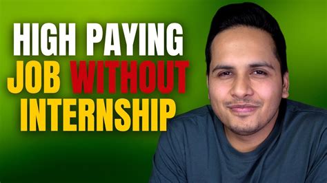 get high paying job without any internship course vs internship career tips for college