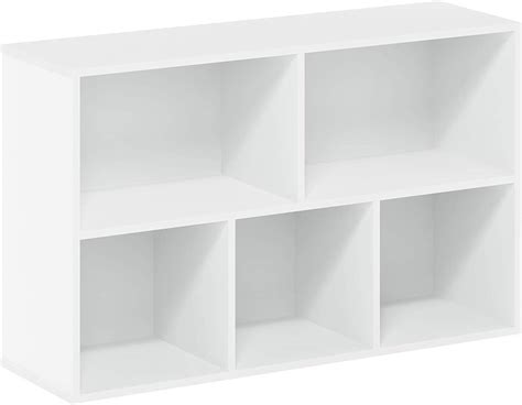 Furinno Luder Bookcase Book Storage 5 Cube White