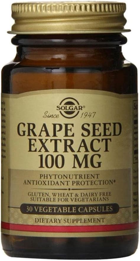 Solgar Grape Seed Extract 100 Mg Vegetable Capsules Pack Of 30